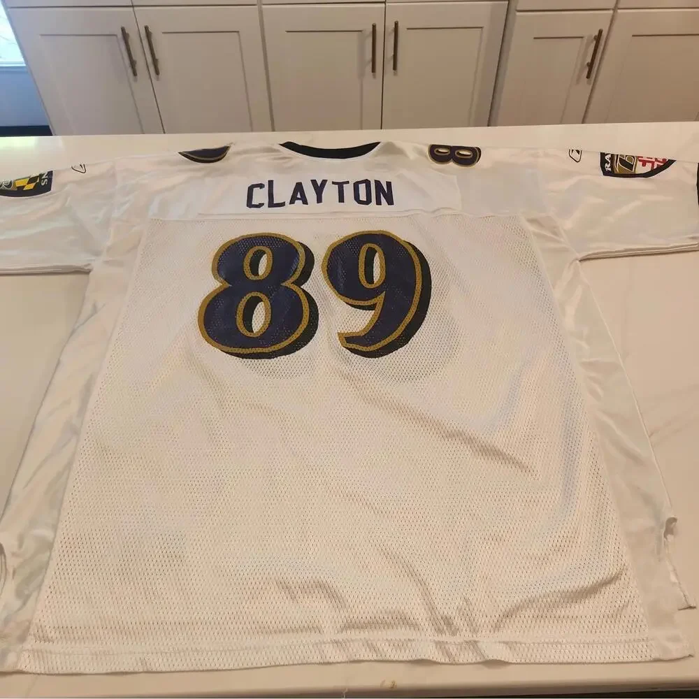 VTG REEBOK NFL EQUIPMENT Baltimore Ravens  Clayton #89 JERSEY SIZE 2 XL - Picture 10 of 14